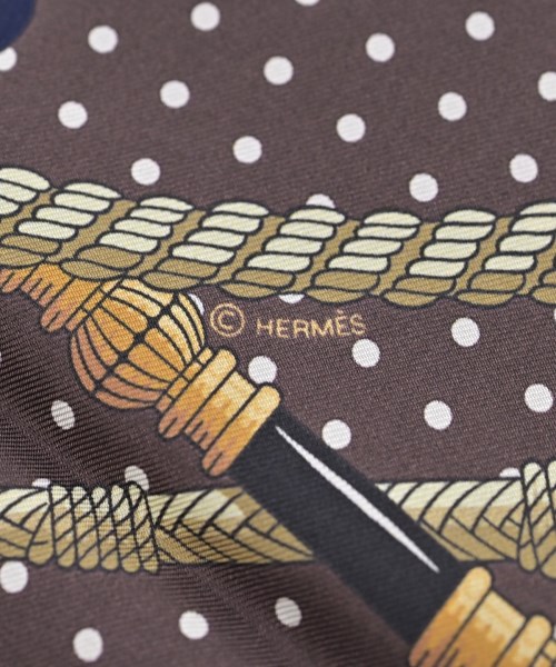 HERMES（エルメス）バンダナ・スカーフ 紺 サイズ:- レディース/2200728516069