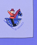 HERMES（エルメス）バンダナ・スカーフ 紫 サイズ:90 レディース/2200683260045