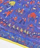HERMES（エルメス）バンダナ・スカーフ 青 サイズ:140 レディース/2200683284010