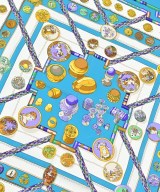 HERMES（エルメス）バンダナ・スカーフ 青 サイズ:90 レディース/2200684282091