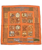 HERMES（エルメス）バンダナ・スカーフ オレンジ サイズ:45 レディース/2200685665145