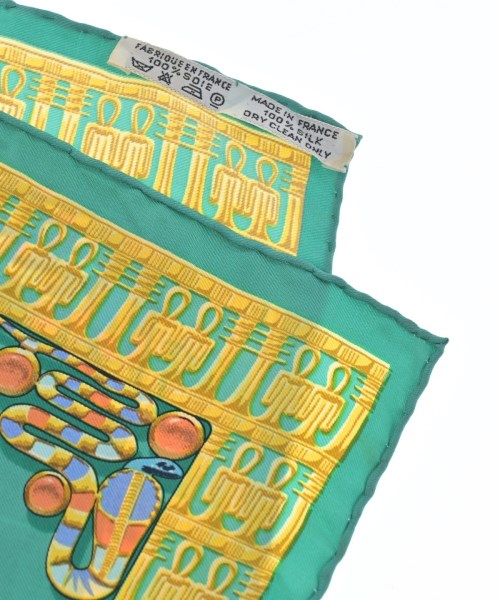 HERMES（エルメス）バンダナ・スカーフ 緑 サイズ:45 レディース/2200685665152