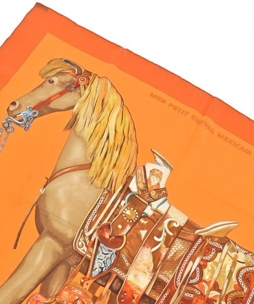 HERMES（エルメス）バンダナ・スカーフ オレンジ サイズ:90 レディース/2200682369251