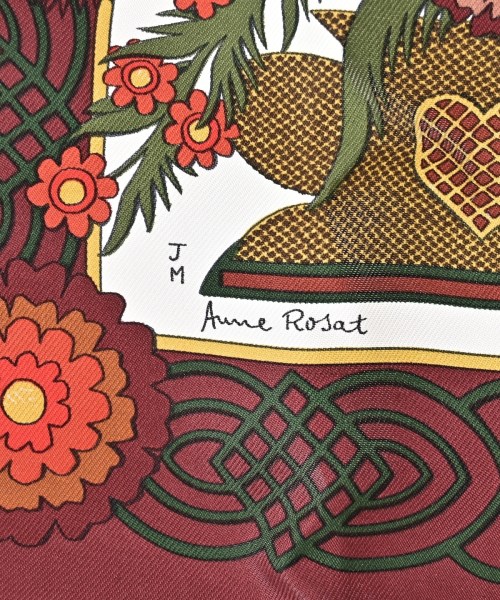 HERMES（エルメス）バンダナ・スカーフ 赤 サイズ:90 レディース/2200682369305