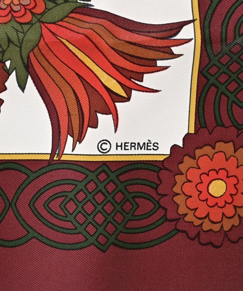 HERMES（エルメス）バンダナ・スカーフ 赤 サイズ:90 レディース/2200682369305