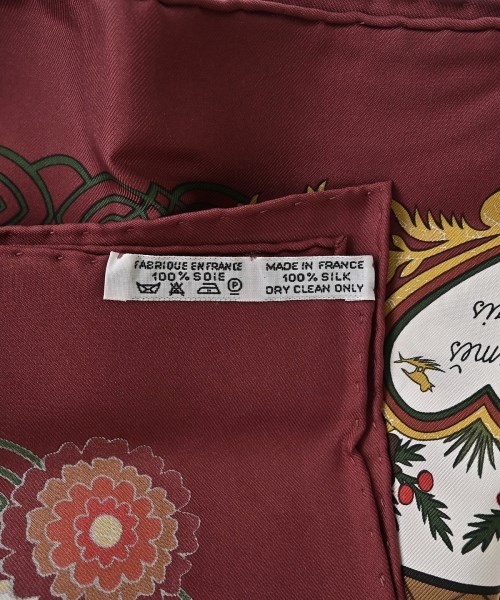 HERMES（エルメス）バンダナ・スカーフ 赤 サイズ:90 レディース/2200682369305