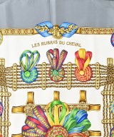 HERMES（エルメス）バンダナ・スカーフ グレー サイズ:90 レディース/2200682369312