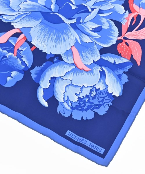 HERMES（エルメス）バンダナ・スカーフ 青 サイズ:90 レディース/2200682369336