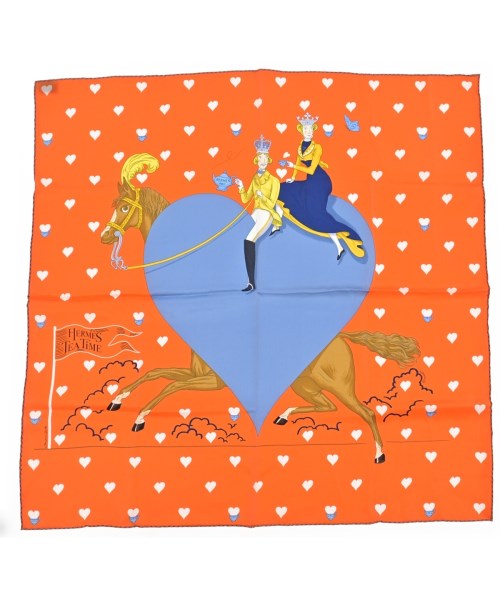 HERMES(エルメス)バンダナ・スカーフ オレンジ サイズ:70/2200682369367