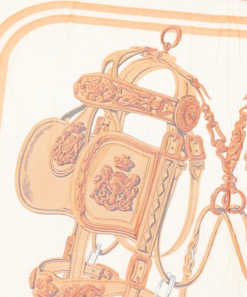 HERMES（エルメス）バンダナ・スカーフ オレンジ サイズ:90 レディース/2200682369466