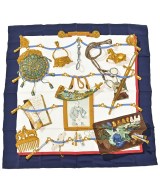 HERMES（エルメス）バンダナ・スカーフ 白 サイズ:90 レディース/2200682369701