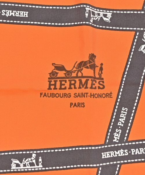 HERMES（エルメス）バンダナ・スカーフ オレンジ サイズ:90 レディース/2200686174219