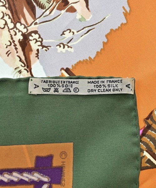 HERMES（エルメス）バンダナ・スカーフ オレンジ サイズ:90 レディース/2200688823757