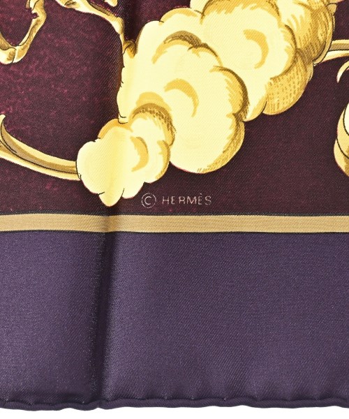 HERMES（エルメス）バンダナ・スカーフ 紫 サイズ:90 レディース/2200688823764