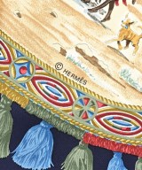 HERMES（エルメス）バンダナ・スカーフ 紺 サイズ:90 レディース/2200688823801
