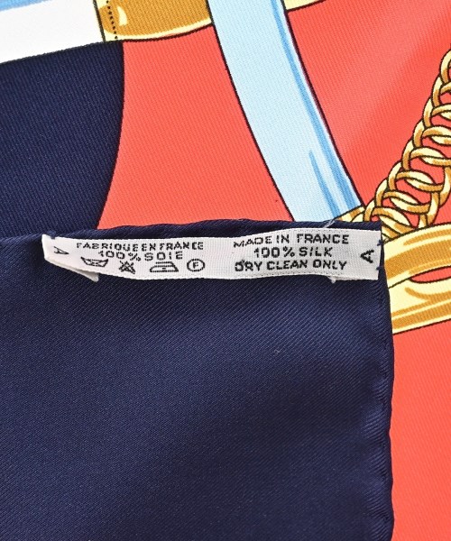 HERMES（エルメス）バンダナ・スカーフ 紺 サイズ:90 レディース/2200688823818
