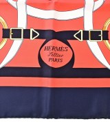 HERMES（エルメス）バンダナ・スカーフ 紺 サイズ:90 レディース/2200688823818