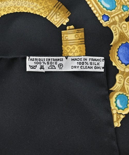 HERMES（エルメス）バンダナ・スカーフ 黒 サイズ:90 レディース/2200688823825