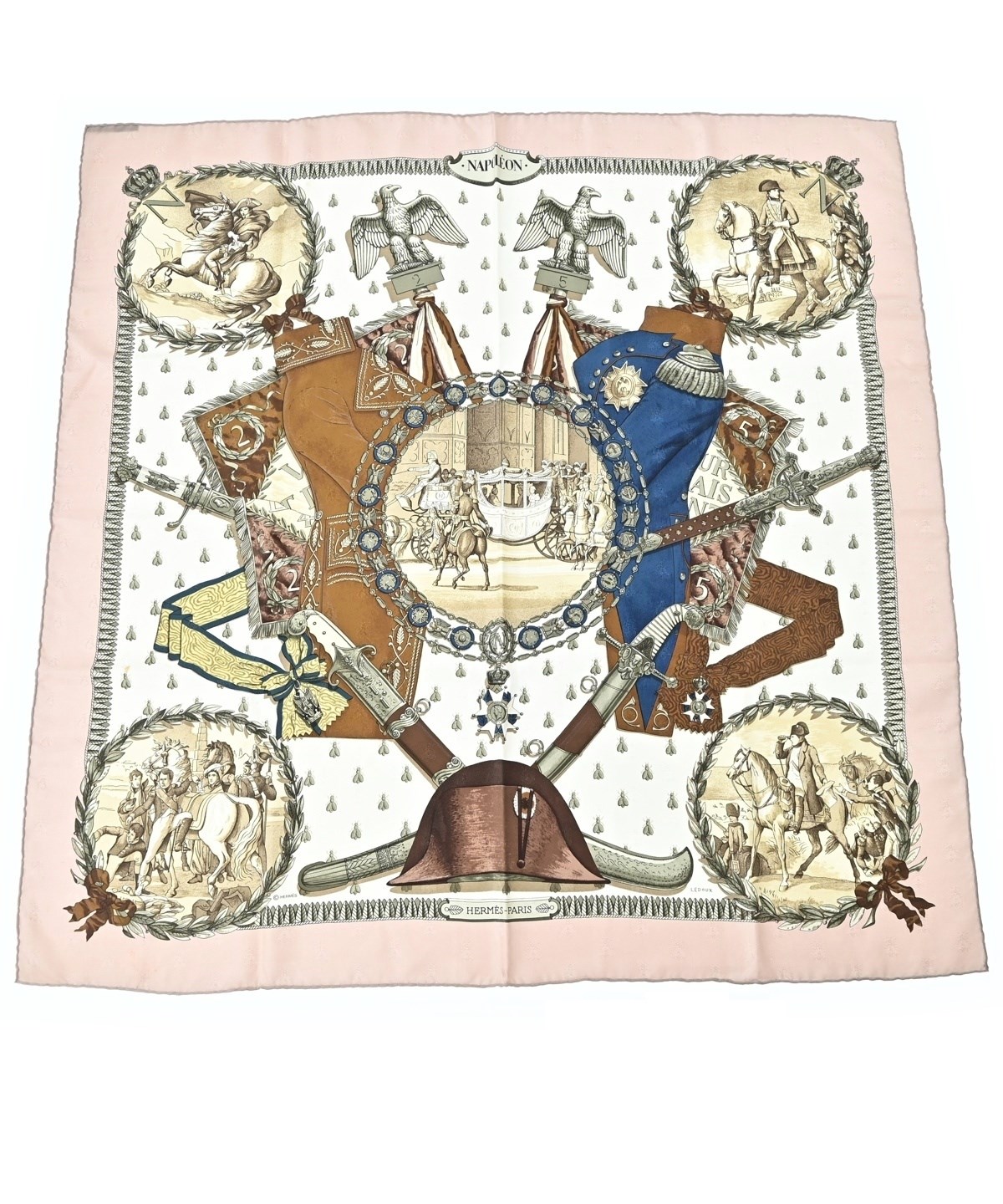 HERMES（エルメス）バンダナ・スカーフ 白 サイズ:90 レディース