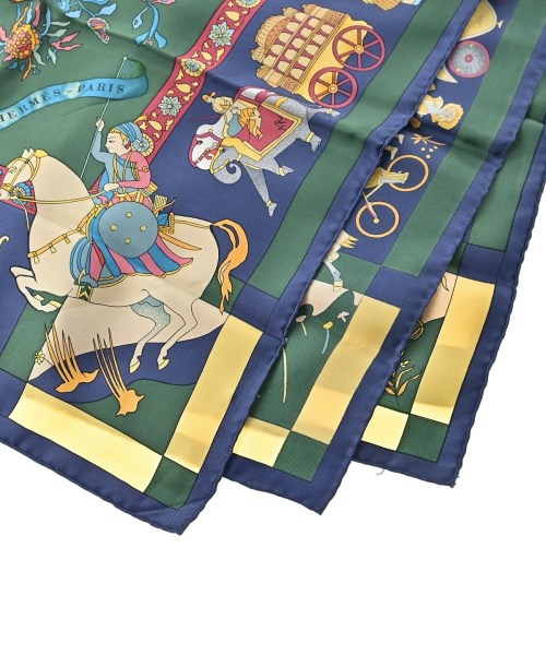 HERMES（エルメス）バンダナ・スカーフ 緑 サイズ:90 レディース/2200688823894