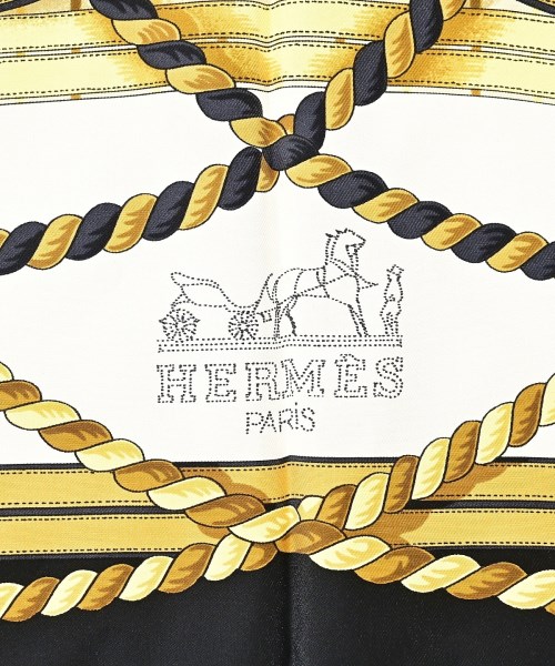 HERMES（エルメス）バンダナ・スカーフ 黒 サイズ:90 レディース/2200688823917