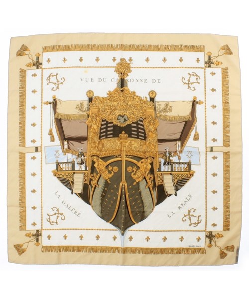HERMES(エルメス)バンダナ・スカーフ ベージュ サイズ:90/2200688823924