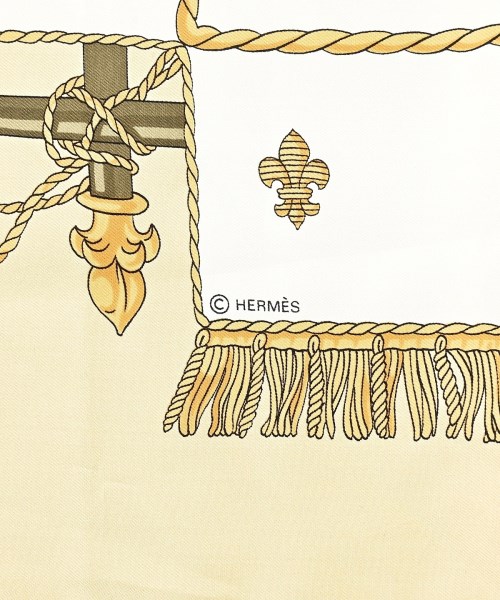HERMES（エルメス）バンダナ・スカーフ ベージュ サイズ:90 レディース/2200688823924
