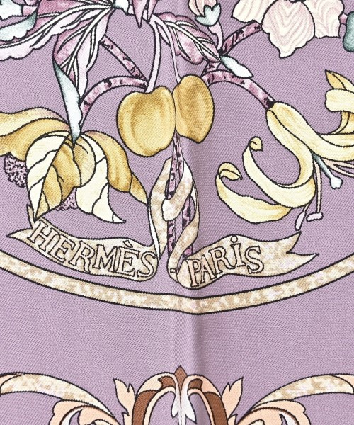 HERMES（エルメス）バンダナ・スカーフ 紫 サイズ:90 レディース/2200688823931