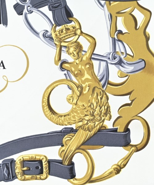 HERMES（エルメス）バンダナ・スカーフ 白 サイズ:90 レディース/2200688823948
