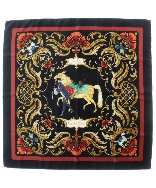 HERMES(エルメス)バンダナ・スカーフ 黒 サイズ:90/2200688823955