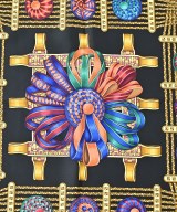 HERMES（エルメス）バンダナ・スカーフ 黒 サイズ:90 レディース/2200688823993