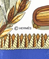 HERMES（エルメス）バンダナ・スカーフ 青 サイズ:90 レディース/2200688824020