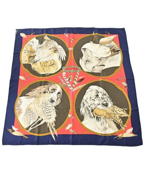 HERMES(エルメス)バンダナ・スカーフ 赤 サイズ:90/2200688824044