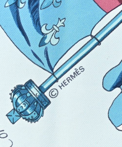 HERMES（エルメス）バンダナ・スカーフ 青 サイズ:90 レディース/2200688824051
