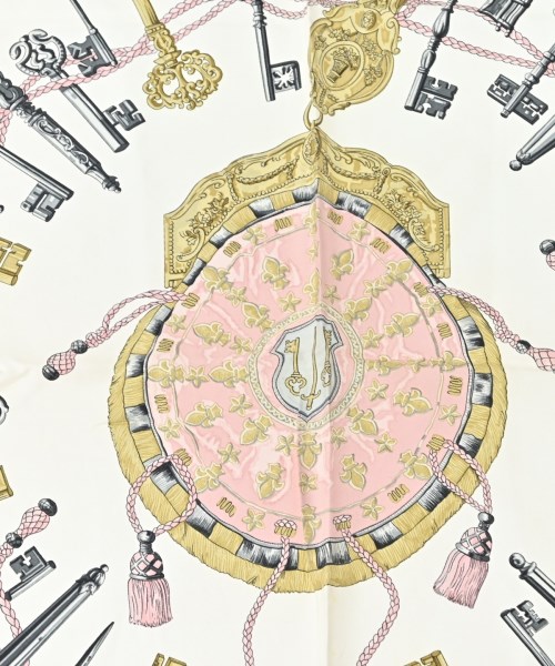 HERMES（エルメス）バンダナ・スカーフ 白 サイズ:90 レディース/2200688824068