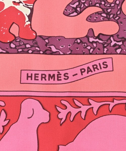HERMES（エルメス）バンダナ・スカーフ ピンク サイズ:90 レディース/2200688824082