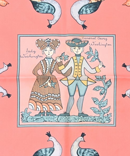 HERMES（エルメス）バンダナ・スカーフ ピンク サイズ:90 レディース/2200688824099