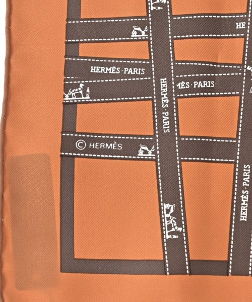 HERMES（エルメス）バンダナ・スカーフ オレンジ サイズ:45 レディース/2200688824112