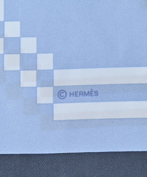 HERMES（エルメス）バンダナ・スカーフ 青 サイズ:45 レディース/2200689541100