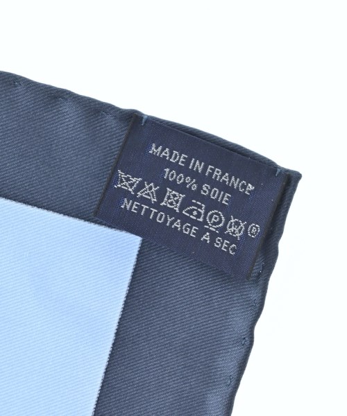 HERMES（エルメス）バンダナ・スカーフ 青 サイズ:45 レディース/2200689541100