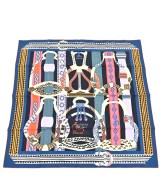 HERMES（エルメス）バンダナ・スカーフ 紺 サイズ:90 レディース/2200691376011