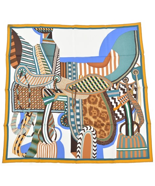 HERMES(エルメス)バンダナ・スカーフ 茶 サイズ:90/2200691376028