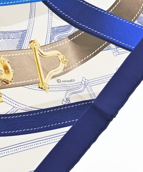 HERMES（エルメス）バンダナ・スカーフ 白 サイズ:90 レディース/2200691376035