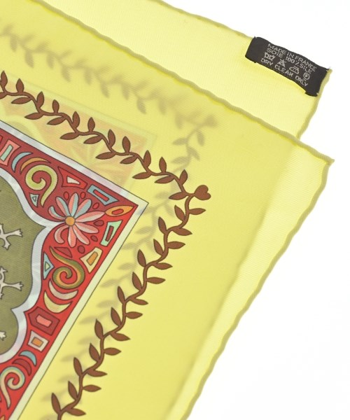 HERMES（エルメス）バンダナ・スカーフ 黄 サイズ:90 レディース/2200691376059