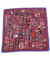 HERMES（エルメス）バンダナ・スカーフ 赤 サイズ:90 レディース/2200691376080