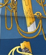 HERMES（エルメス）バンダナ・スカーフ 紺 サイズ:45 レディース/2200691376103
