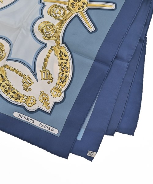 HERMES（エルメス）バンダナ・スカーフ 青 サイズ:90 レディース/2200690171051