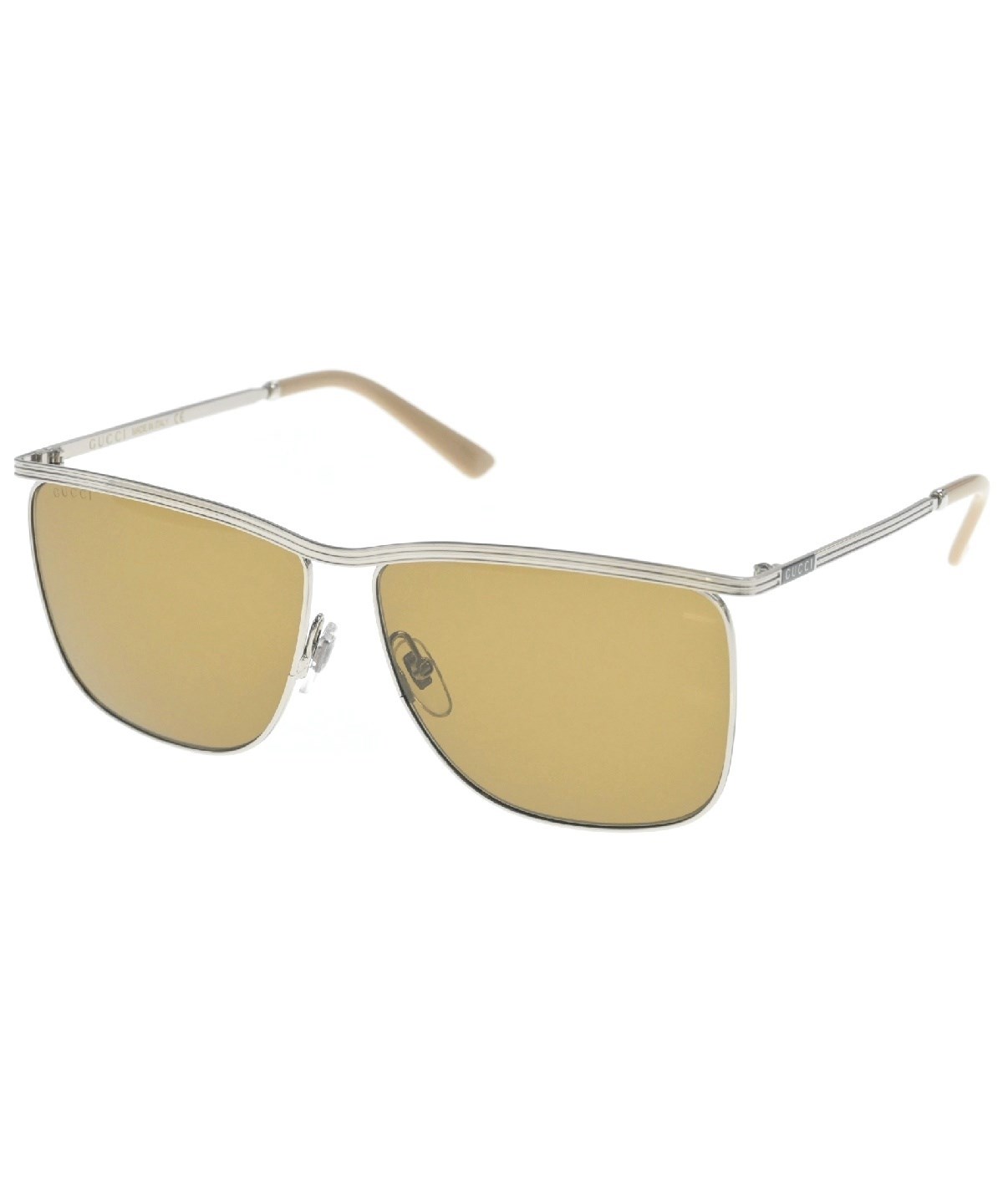 GUCCI シルバー ラウンド型サングラス ケース付き 778270_J0740_2323_002_100_0000