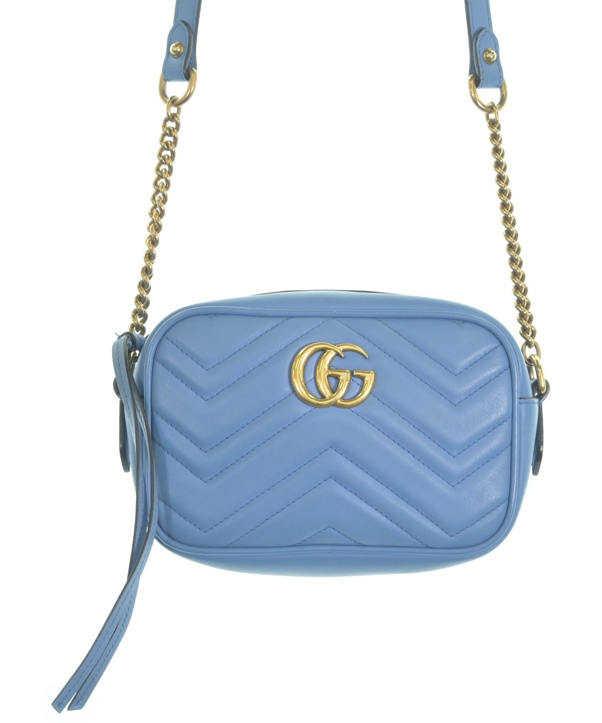 Gucci 青 レザー ショルダーバッグ GUCCI 青 レザー ショルダーバッグ