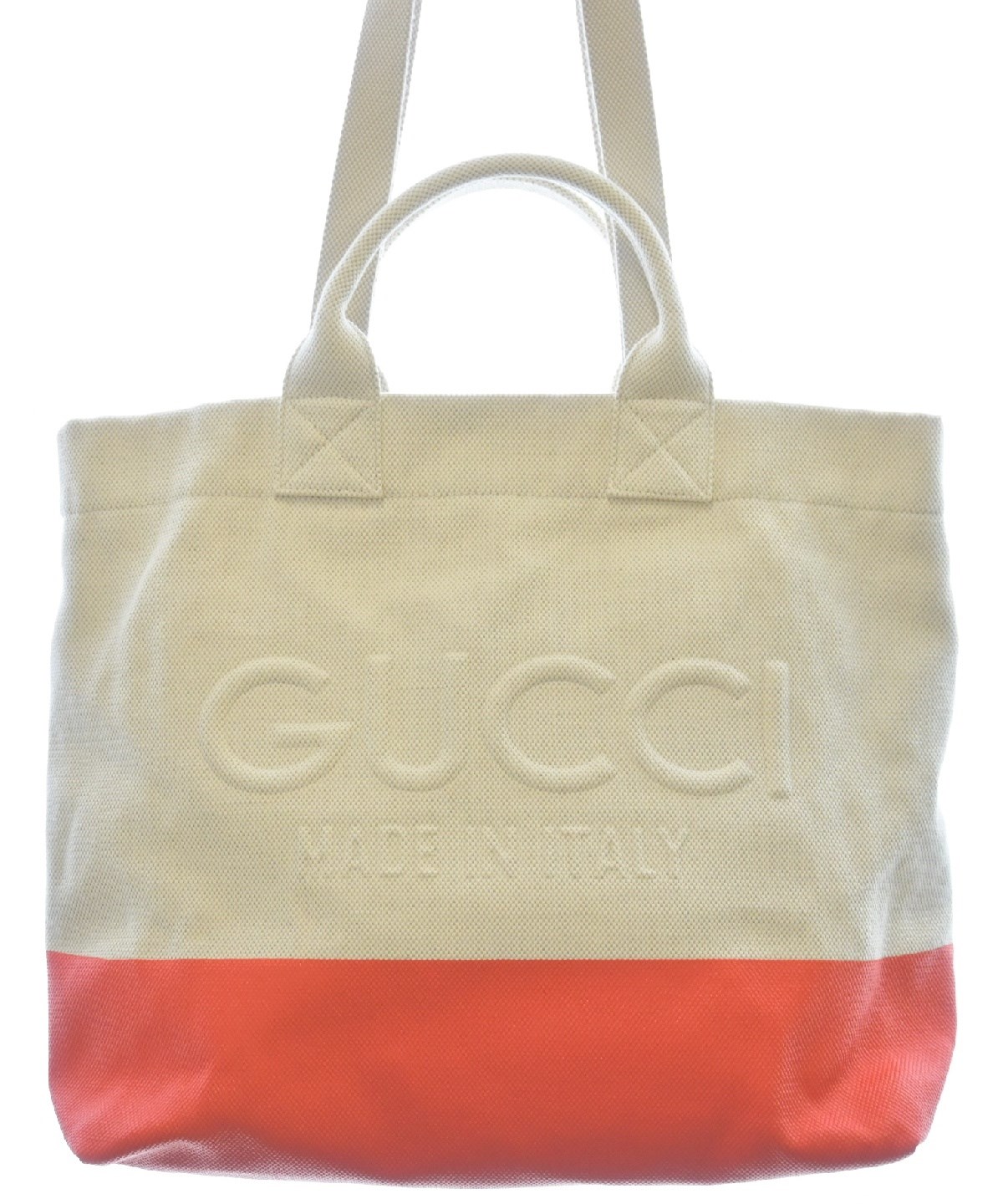 GUCCI トートバッグ　白 GUCCI グッチ レザー ホワイト 白 ダブルG トートバッグ
